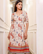 Cilendra Boho Midi Dress